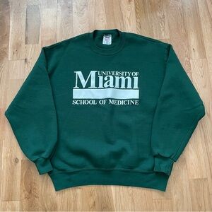 Vintage 90’s University Of Miami UMiami School Of Medicine Crewneck Sweatshirt